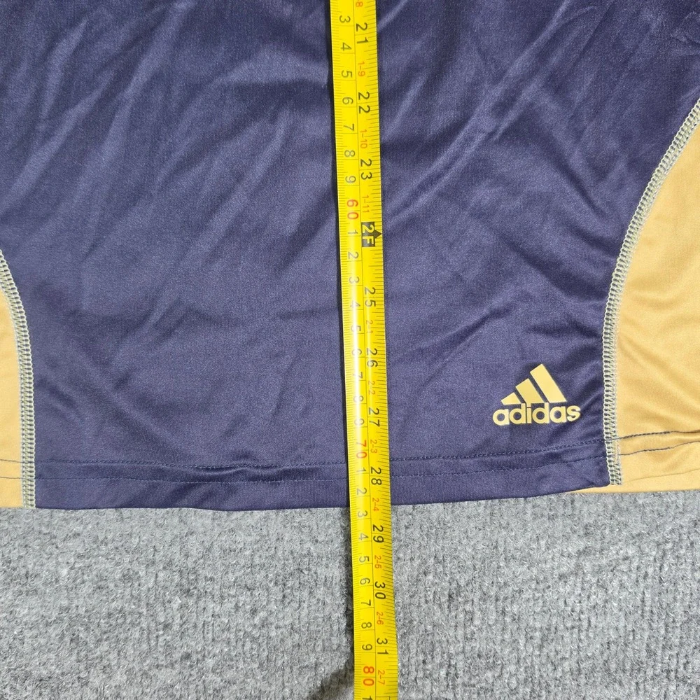 Adidas Notre Dame Fighting Irish Climalite Shirt Mens Medium Navy Gold T34FDK
